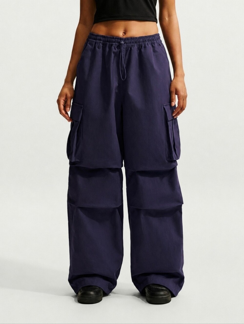 Nike Sportswear Oversized Woven Cargo Balloon Wide Leg Pants Dark Raisin Purple